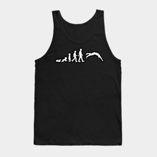 Swimming funny and cute human theme Tank Top